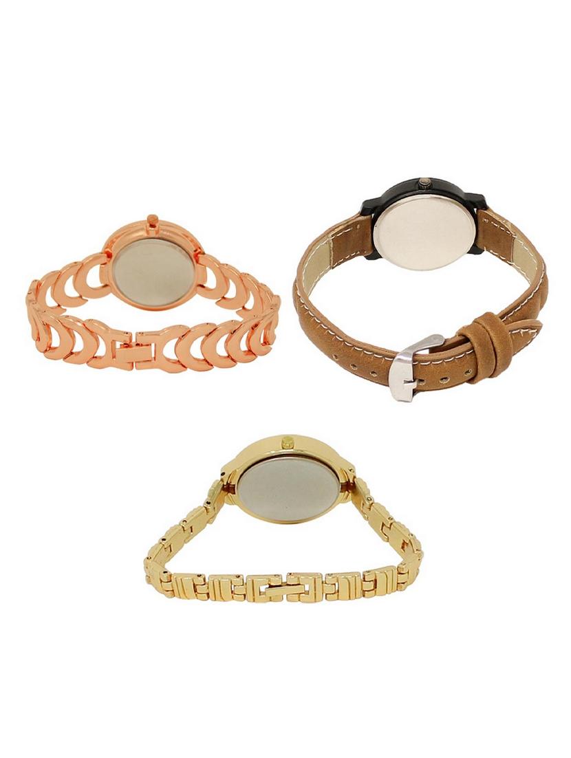 set of 3 round dial analog watch combo -(lk202-209-224) - 15548999 -  Standard Image - 1