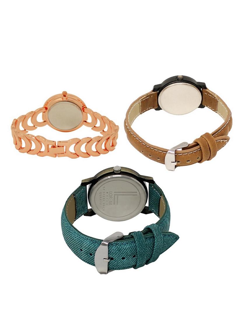 set of 3 round dial analog watch combo -(lk202-209-229) - 15549004 -  Standard Image - 1