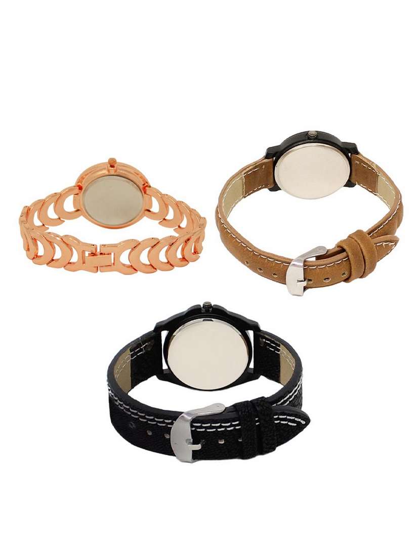 set of 3 round dial analog watch combo -(lk202-209-234) - 15549008 -  Standard Image - 1