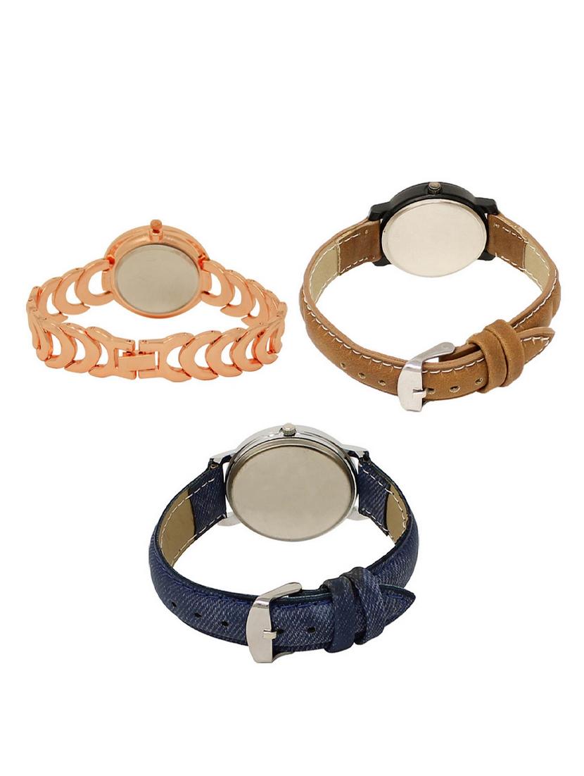 set of 3 round dial analog watch combo -(lk202-209-241) - 15549015 -  Standard Image - 1