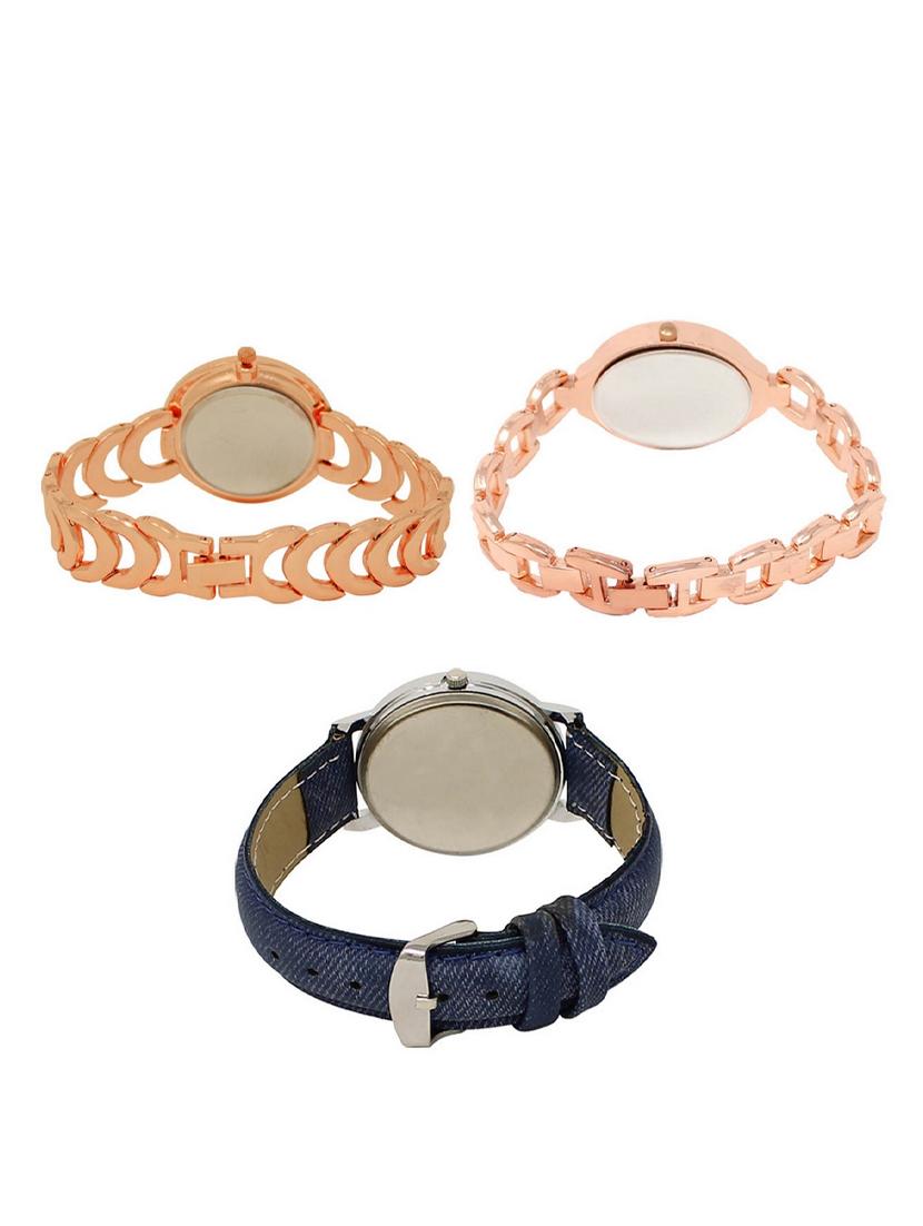 set of 3 round dial analog watch combo -(lk202-210-241) - 15549034 - Standard Image - 1