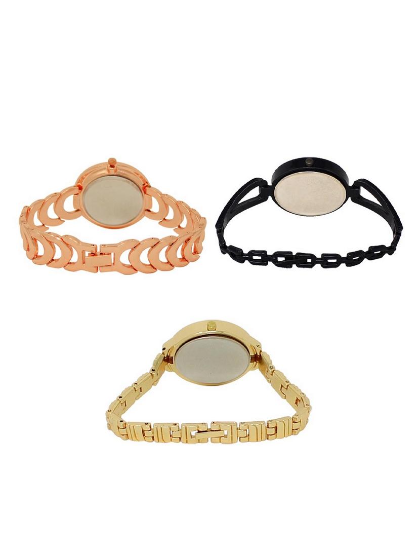 set of 3 round dial analog watch combo -(lk202-211-224) - 15549044 - Standard Image - 1