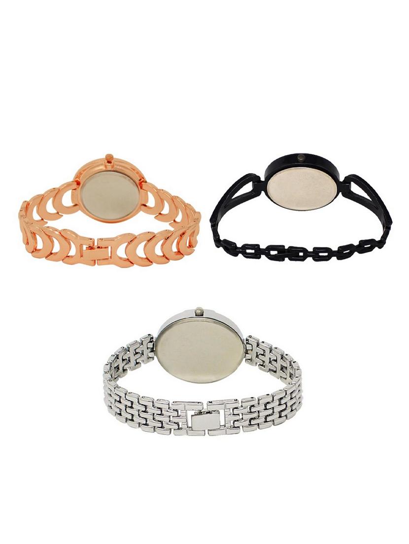 set of 3 round dial analog watch combo -(lk202-211-227) - 15549047 - Standard Image - 1
