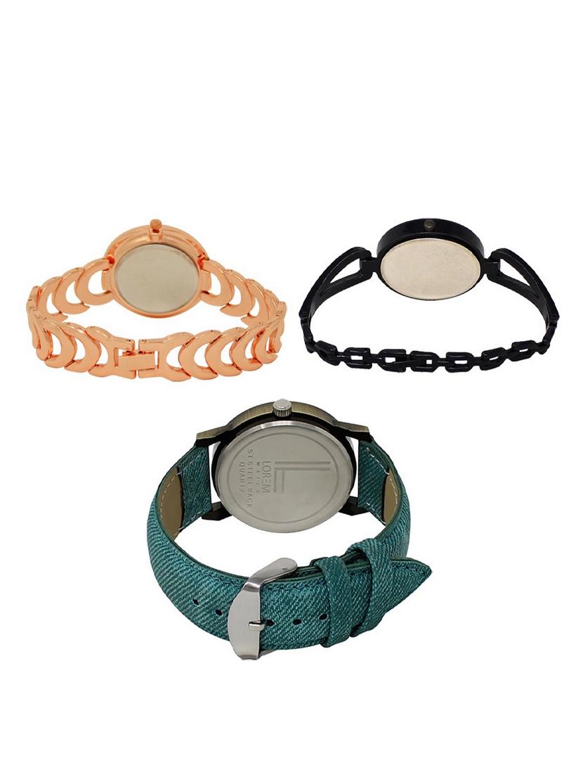 set of 3 round dial analog watch combo -(lk202-211-229) - 15549049 -  Standard Image - 1