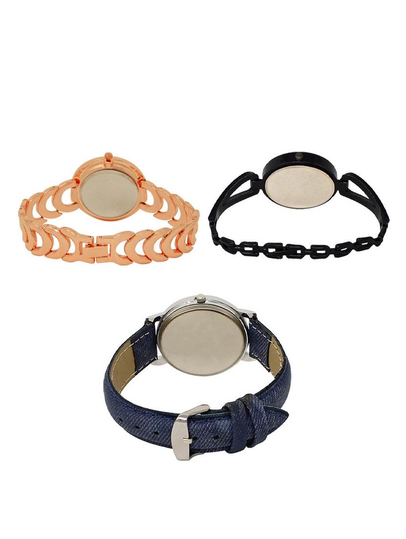 set of 3 round dial analog watch combo -(lk202-211-241) - 15549058 - Standard Image - 1