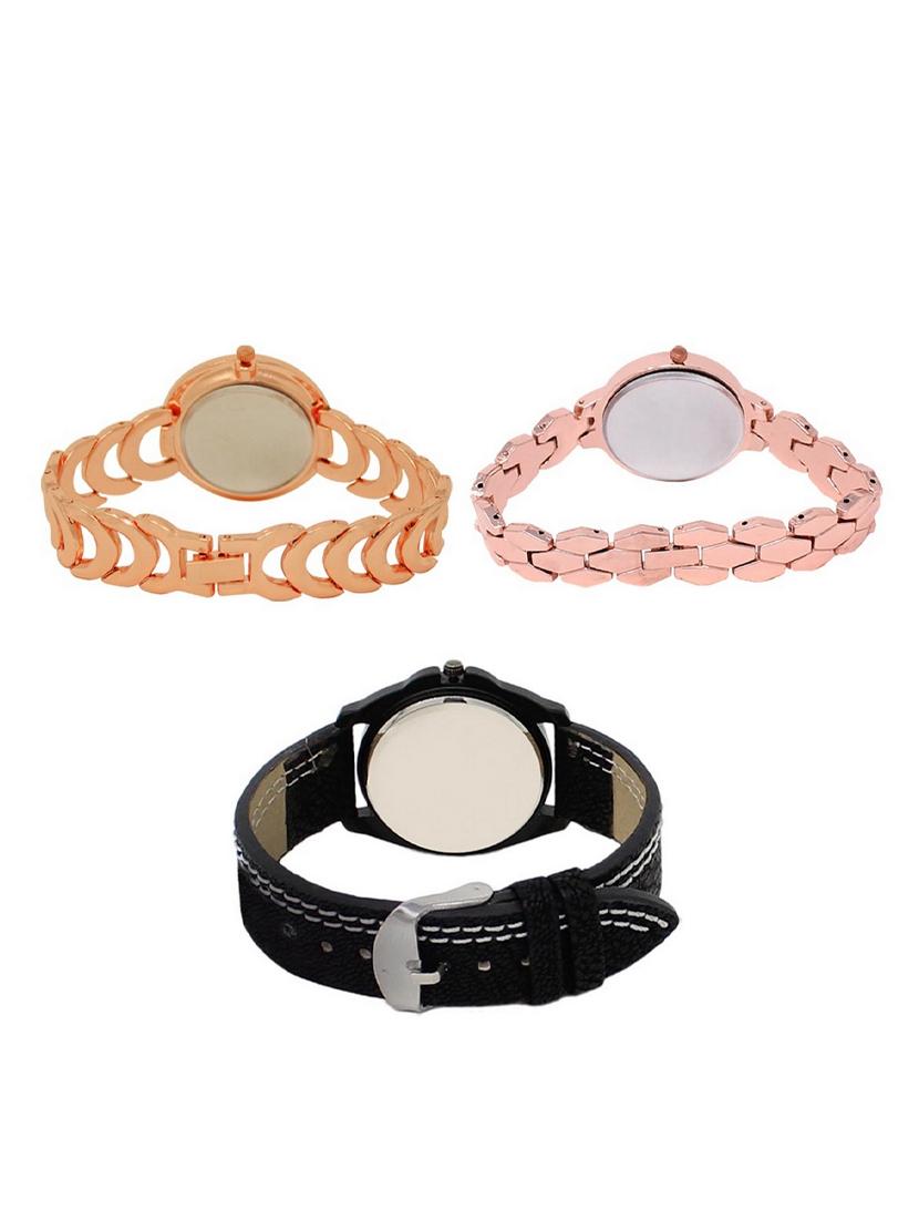 set of 3 round dial analog watch combo -(lk202-215-234) - 15549110 - Standard Image - 1