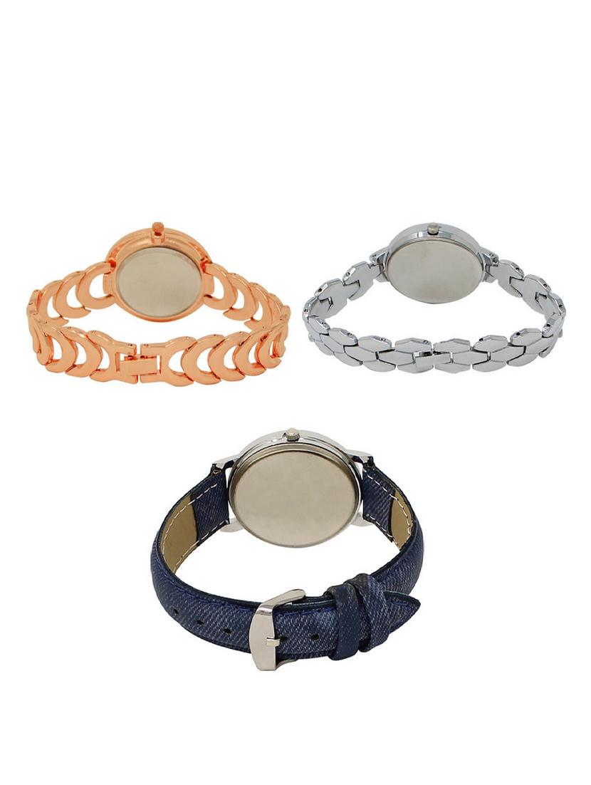 set of 3 round dial analog watch combo -(lk202-223-241) - 15549246 - Standard Image - 1