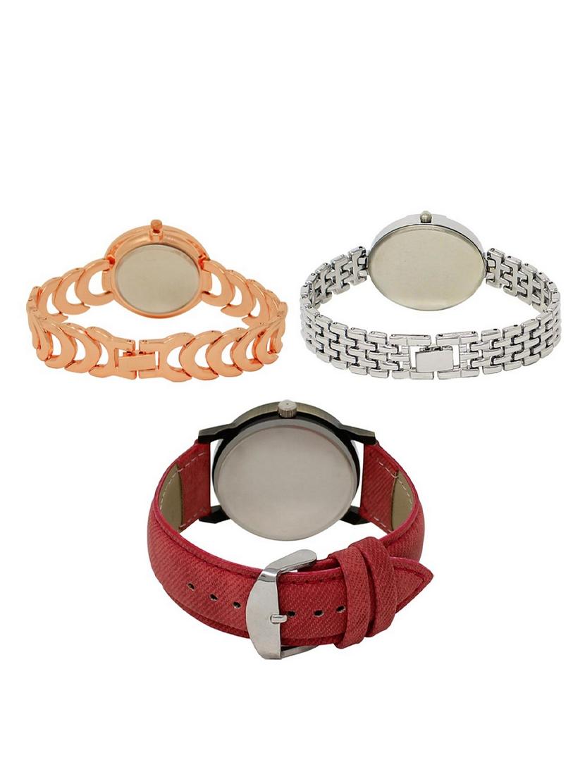 set of 3 round dial analog watch combo -(lk202-227-230) - 15549287 - Standard Image - 1