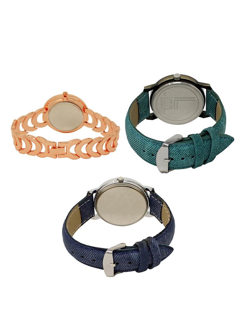 set of 3 round dial analog watch combo -(lk202-229-241) - 15549316 -  Standard Image - 1