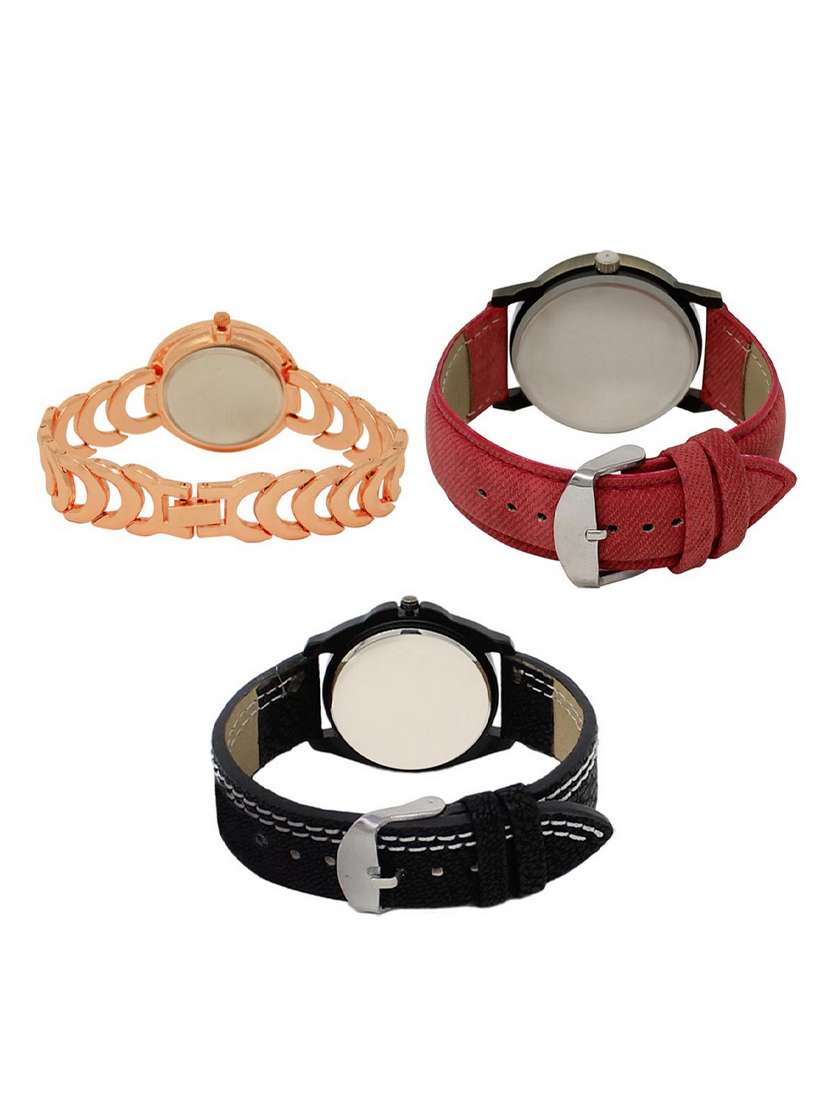 set of 3 round dial analog watch combo -(lk202-230-234) - 15549319 -  Standard Image - 1