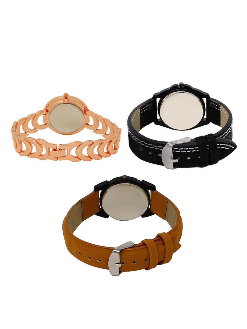 set of 3 round dial analog watch combo -(lk202-234-235) - 15549342 -  Standard Image - 1