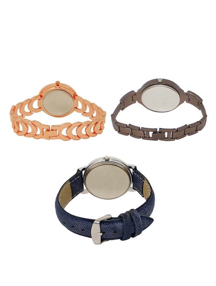 set of 3 round dial analog watch combo -(lk202-236-241) - 15549358 - Standard Image - 1