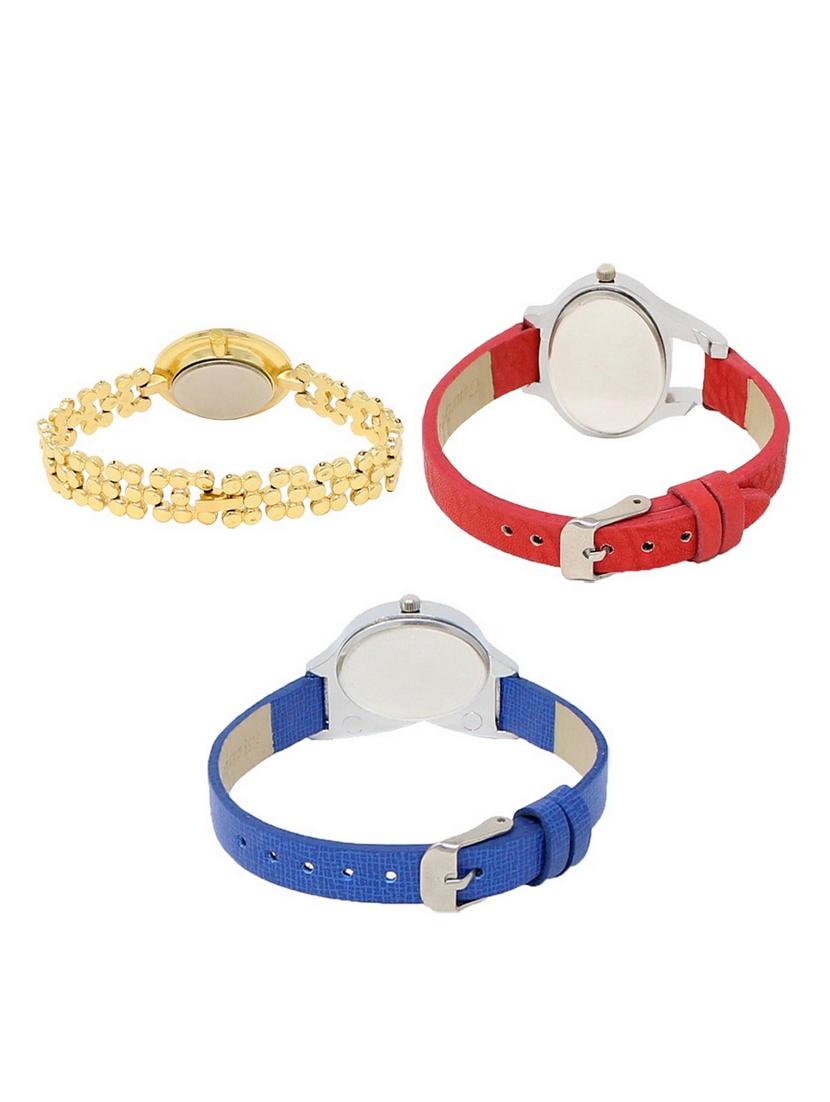 set of 3 round dial analog watch combo -(lk203-206-208) - 15549439 -  Standard Image - 1