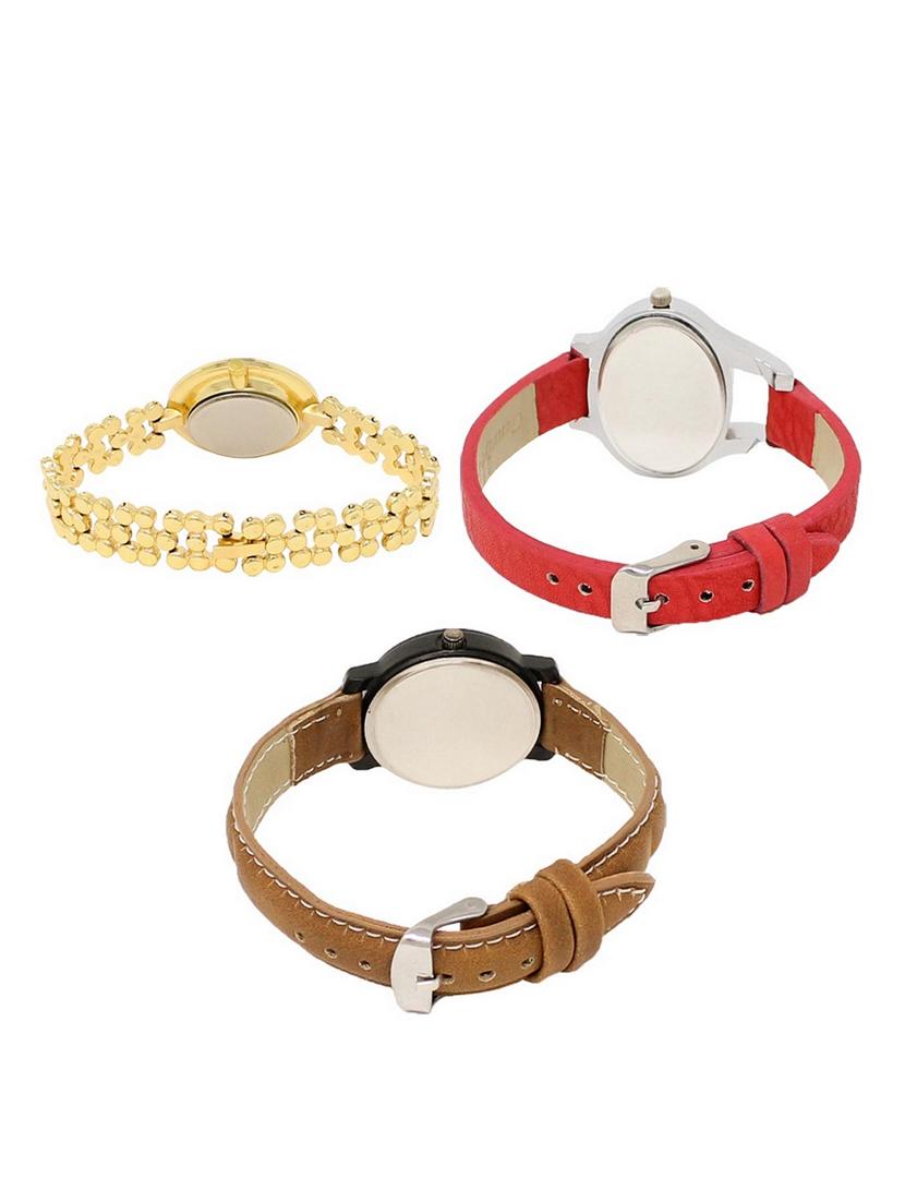 set of 3 round dial analog watch combo -(lk203-206-209) - 15549440 -  Standard Image - 1