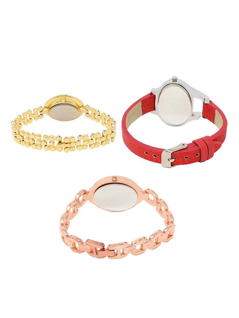 set of 3 round dial analog watch combo -(lk203-206-210) - 15549441 -  Standard Image - 1