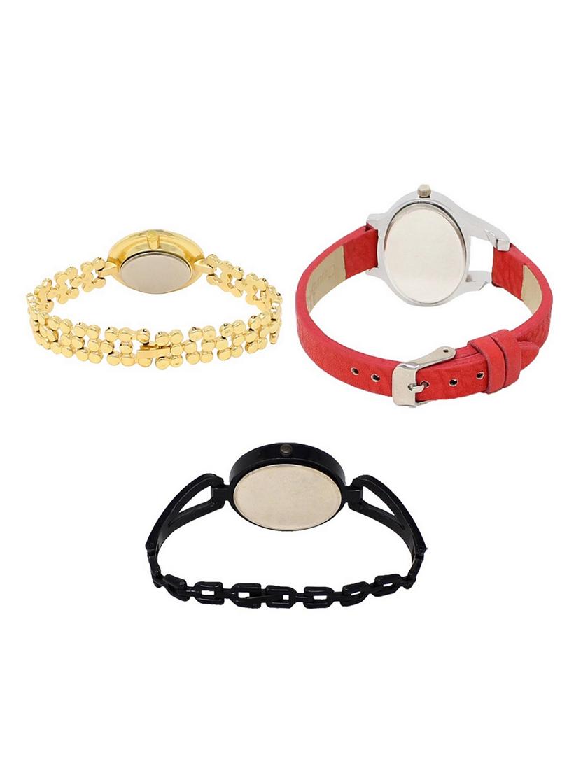 set of 3 round dial analog watch combo -(lk203-206-211) - 15549442 -  Standard Image - 1