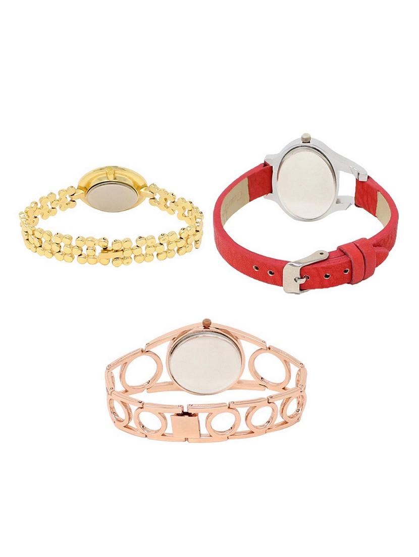 set of 3 round dial analog watch combo -(lk203-206-213) - 15549444 -  Standard Image - 1