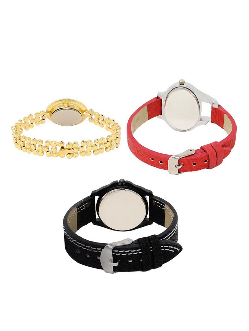 set of 3 round dial analog watch combo -(lk203-206-234) - 15549463 -  Standard Image - 1
