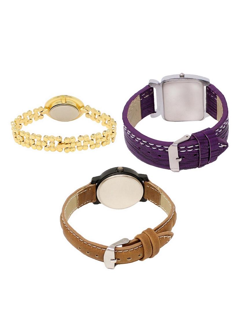 set of 3 round dial analog watch combo -(lk203-207-209) - 15549472 -  Standard Image - 1