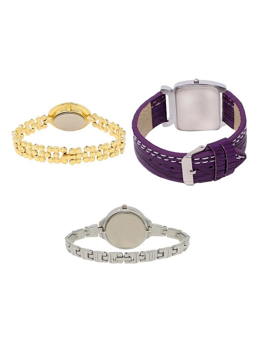 set of 3 round dial analog watch combo -(lk203-207-226) - 15549488 -  Standard Image - 1