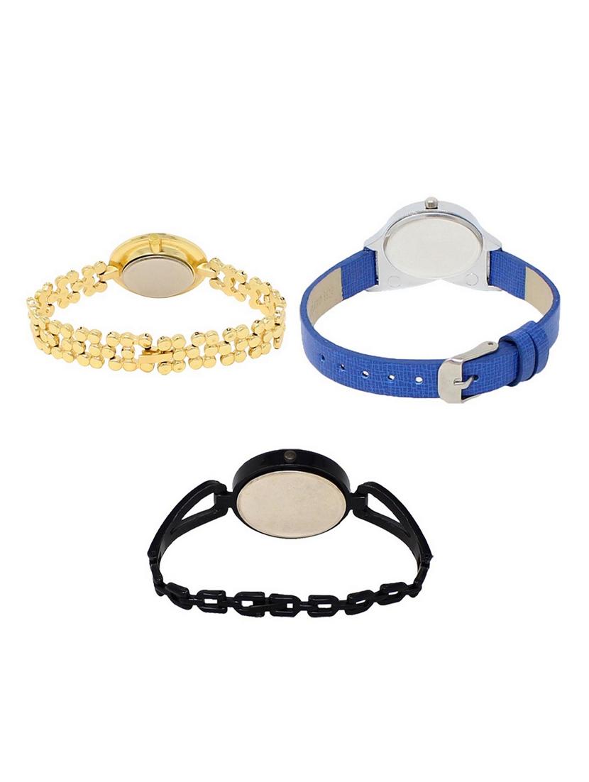 set of 3 round dial analog watch combo -(lk203-208-211) - 15549505 -  Standard Image - 1