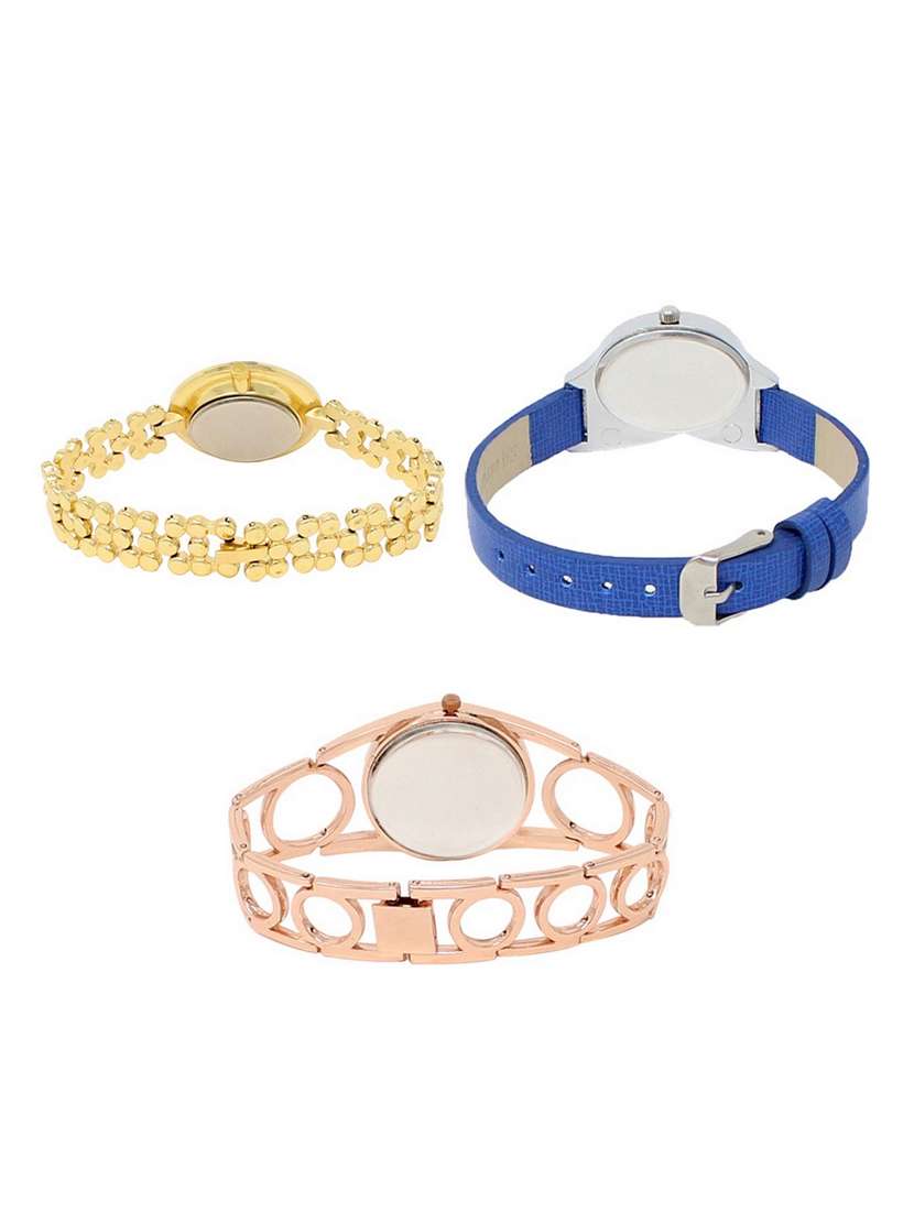 set of 3 round dial analog watch combo -(lk203-208-213) - 15549507 -  Standard Image - 1