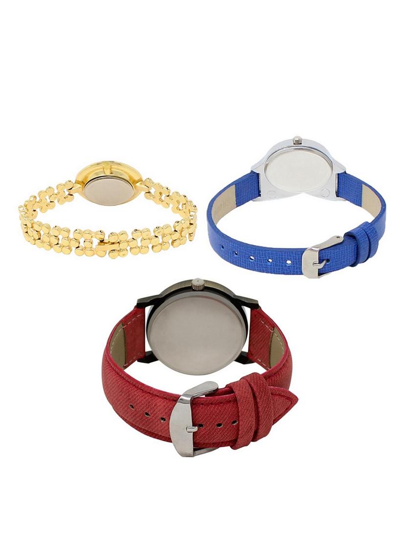 set of 3 round dial analog watch combo -(lk203-208-230) - 15549523 - Standard Image - 1