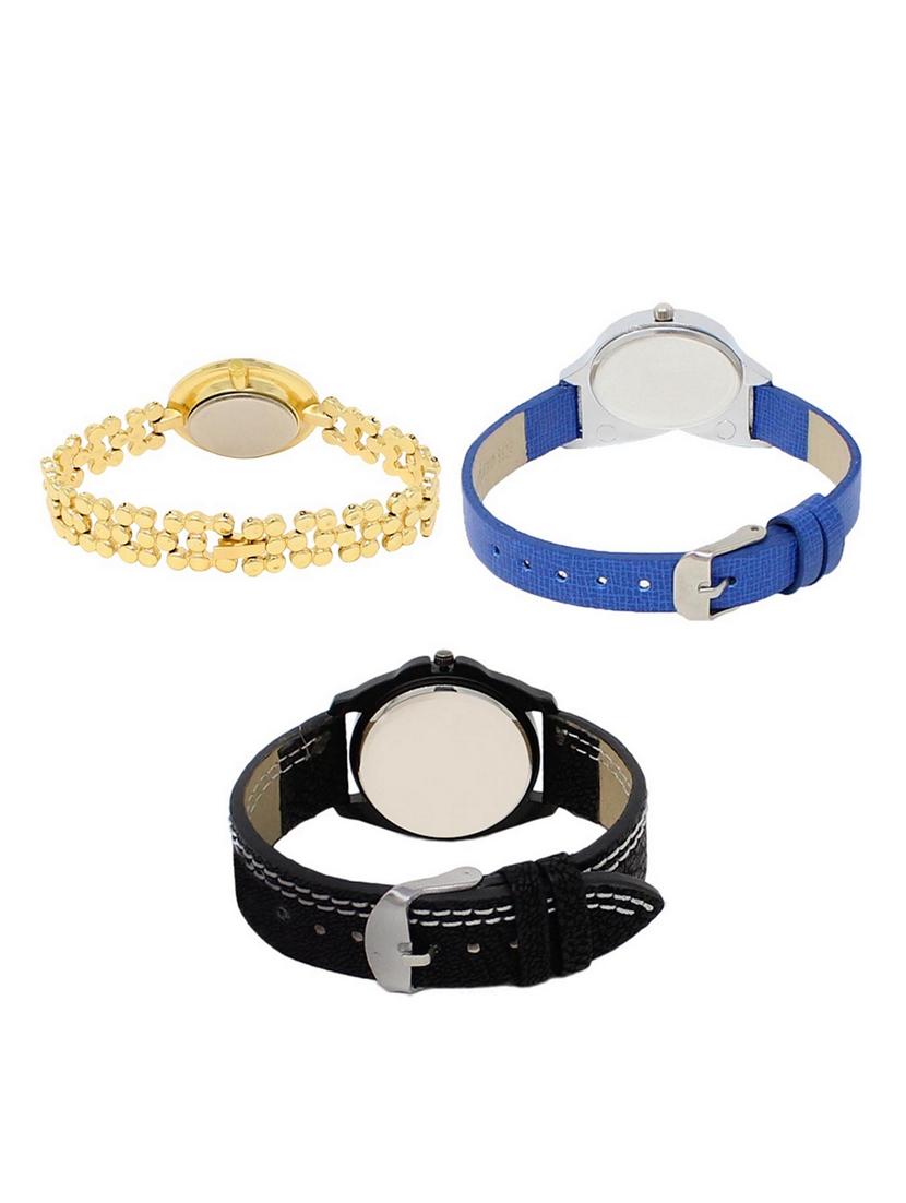 set of 3 round dial analog watch combo -(lk203-208-234) - 15549526 - Standard Image - 1