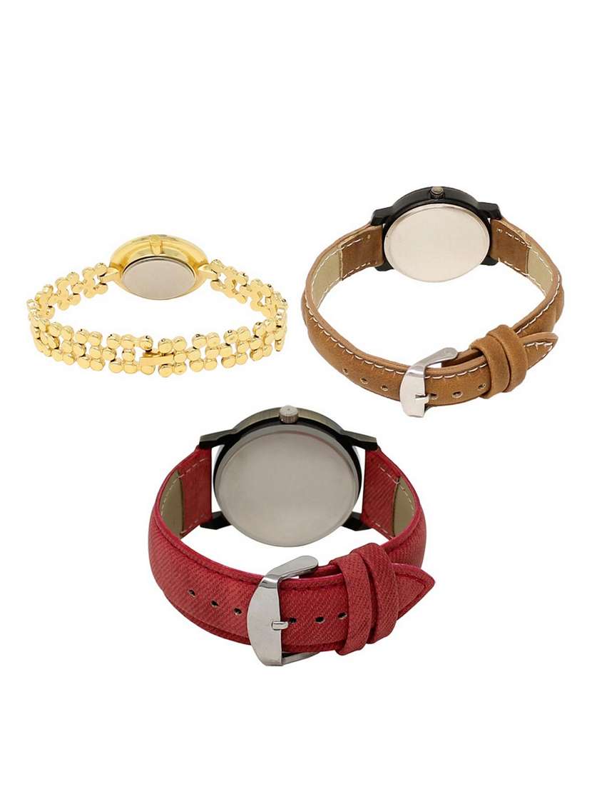 set of 3 round dial analog watch combo -(lk203-209-230) - 15549553 -  Standard Image - 1