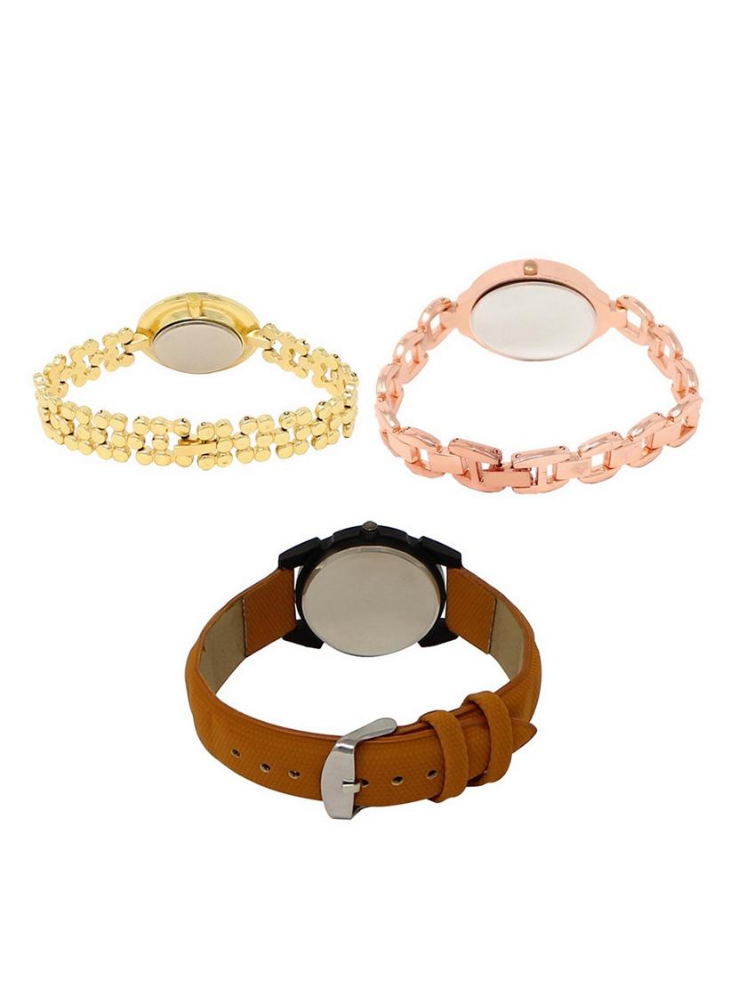 set of 3 round dial analog watch combo -(lk203-210-235) - 15549586 -  Standard Image - 1