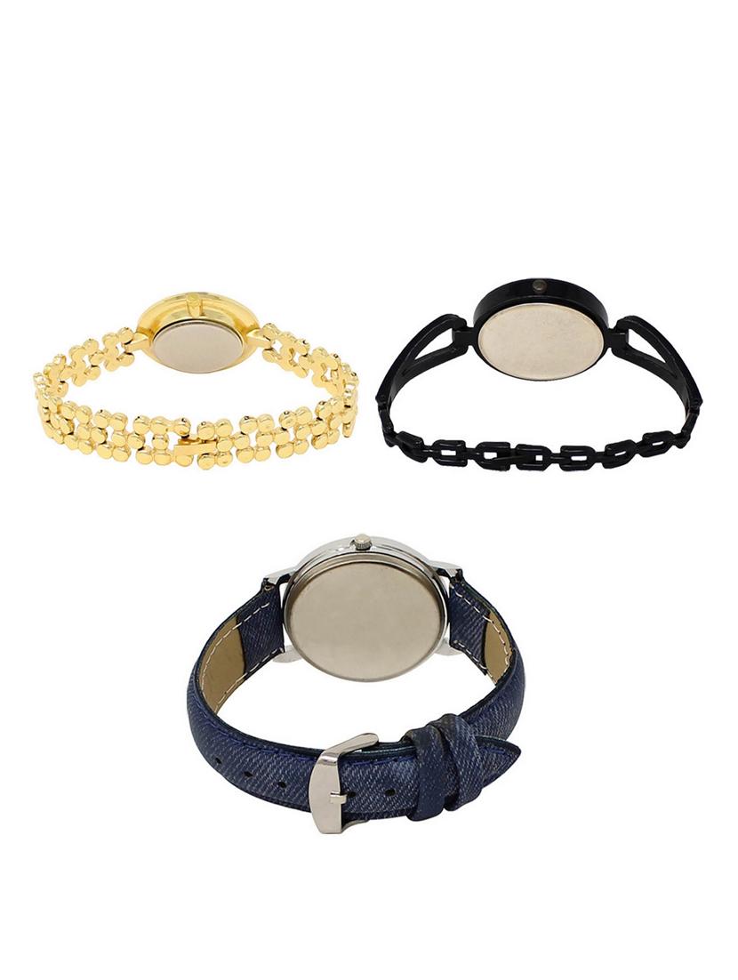 set of 3 round dial analog watch combo -(lk203-211-241) - 15549620 - Standard Image - 1
