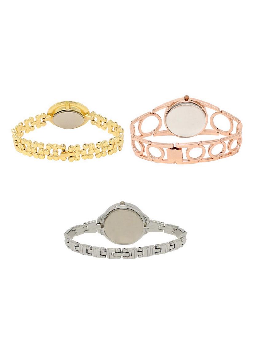 set of 3 round dial analog watch combo -(lk203-213-226) - 15549659 - Standard Image - 1