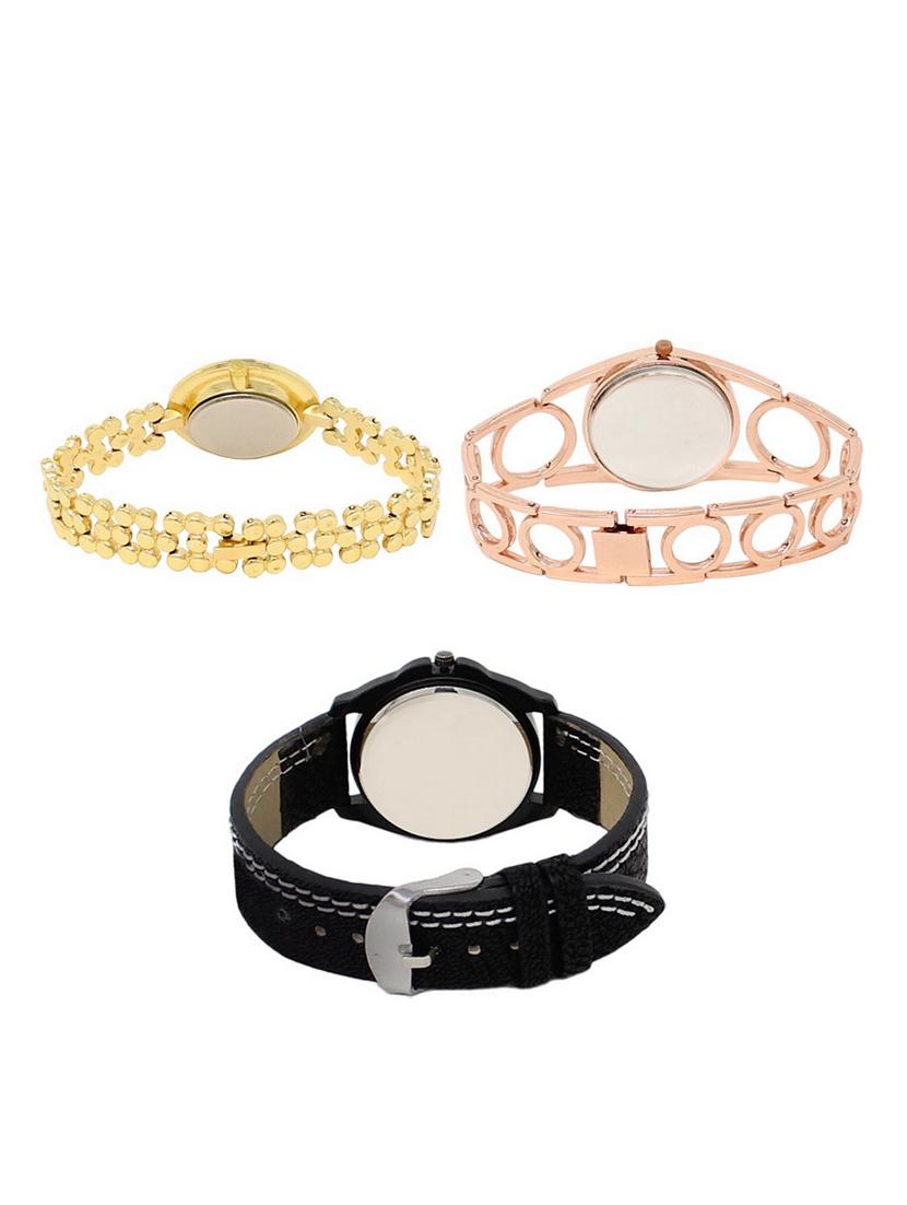 set of 3 round dial analog watch combo -(lk203-213-234) - 15549666 -  Standard Image - 1
