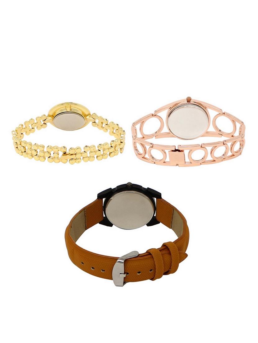 set of 3 round dial analog watch combo -(lk203-213-235) - 15549667 -  Standard Image - 1
