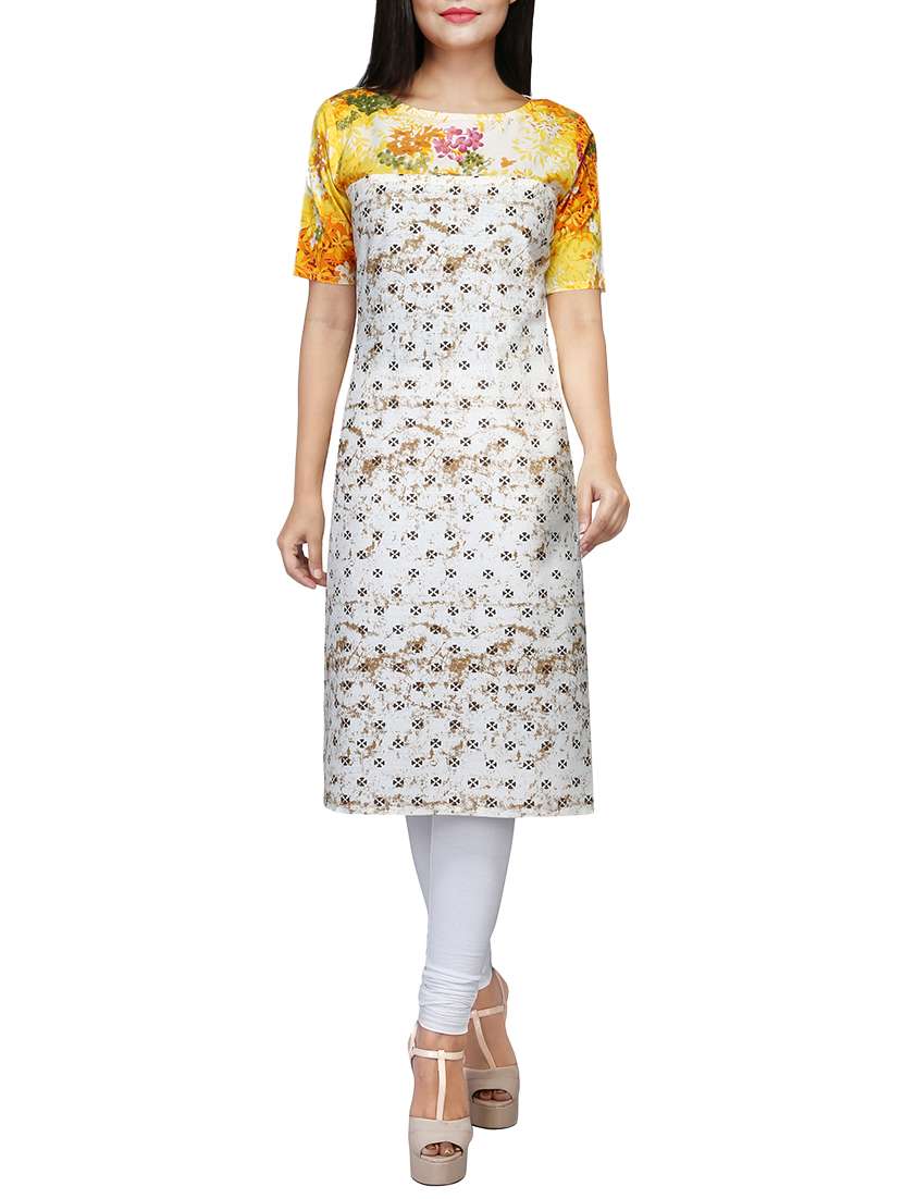 printed straight kurta