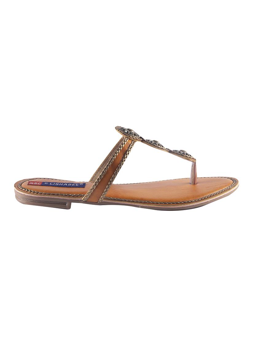 tan toe separator sandals - 15563755 - Standard Image - 1