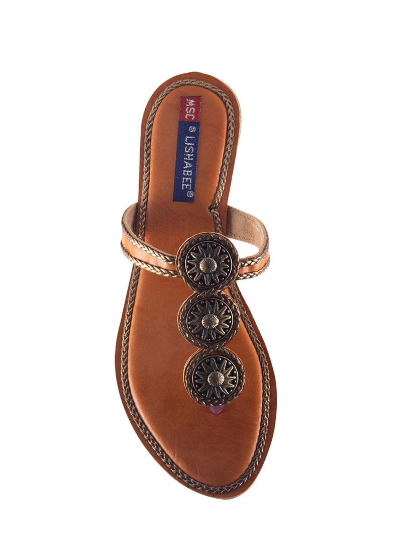 tan toe separator sandals - 15563755 - Standard Image - 4