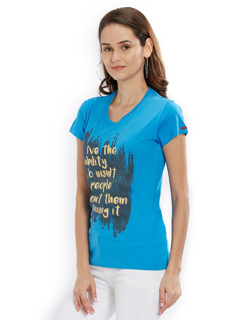 slogan print short sleeved tee - 15563973 -  Standard Image - 1