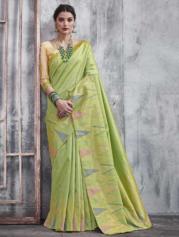 temple zari border woven saree