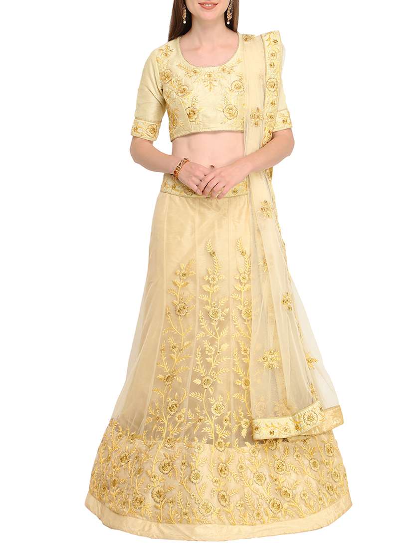 tonal embroidered a-line lehenga