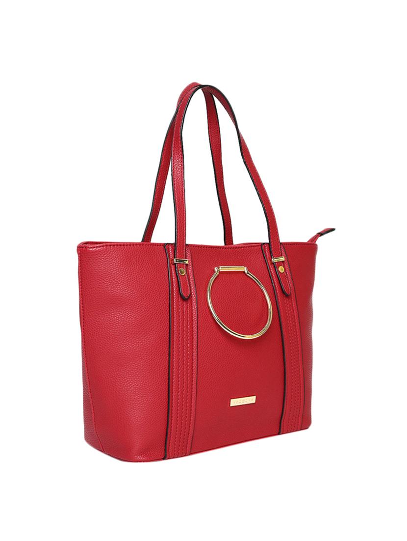 red leatherette (pu) handbag - 15565137 - Standard Image - 4