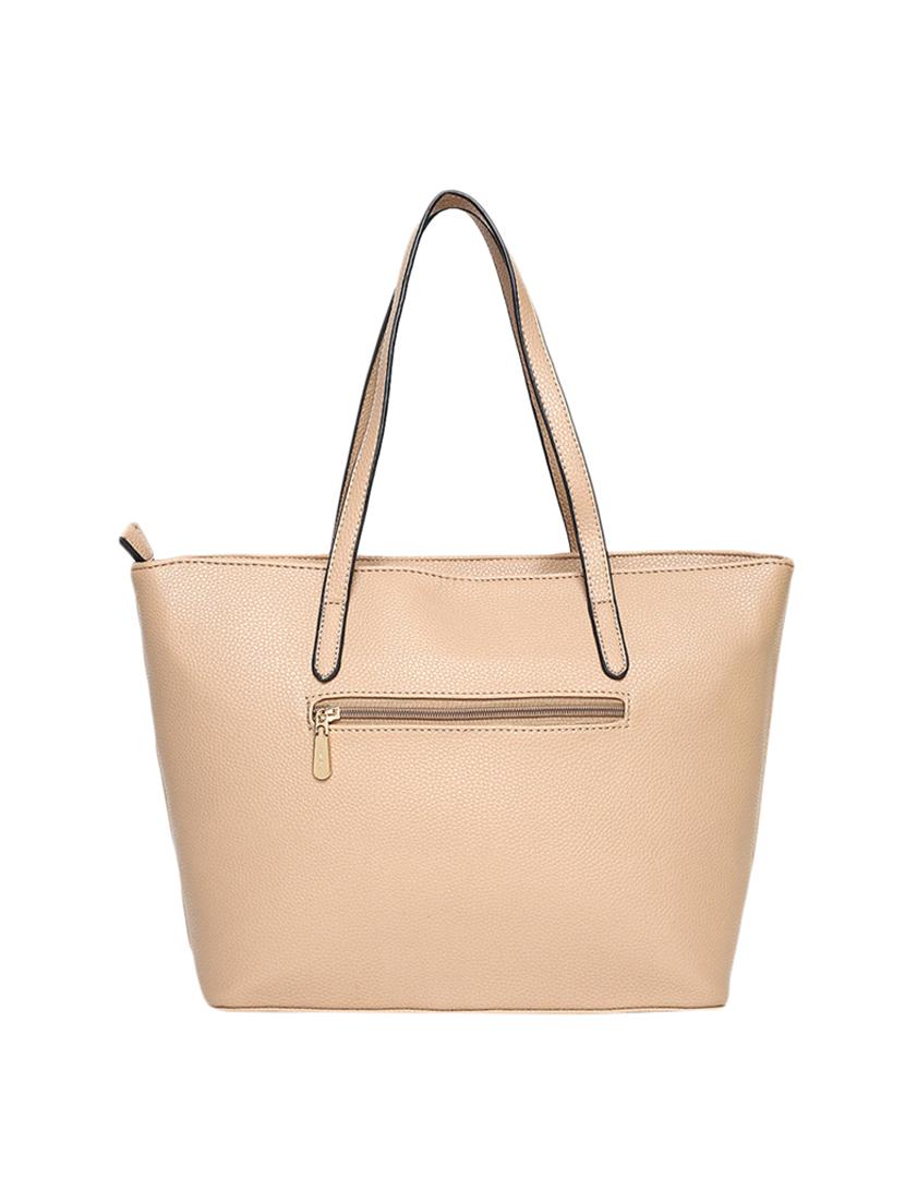 cream leatherette (pu) handbag - 15565138 -  Standard Image - 1