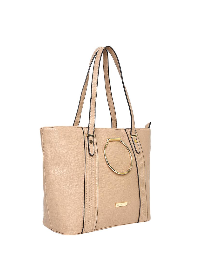 cream leatherette (pu) handbag - 15565138 - Standard Image - 4