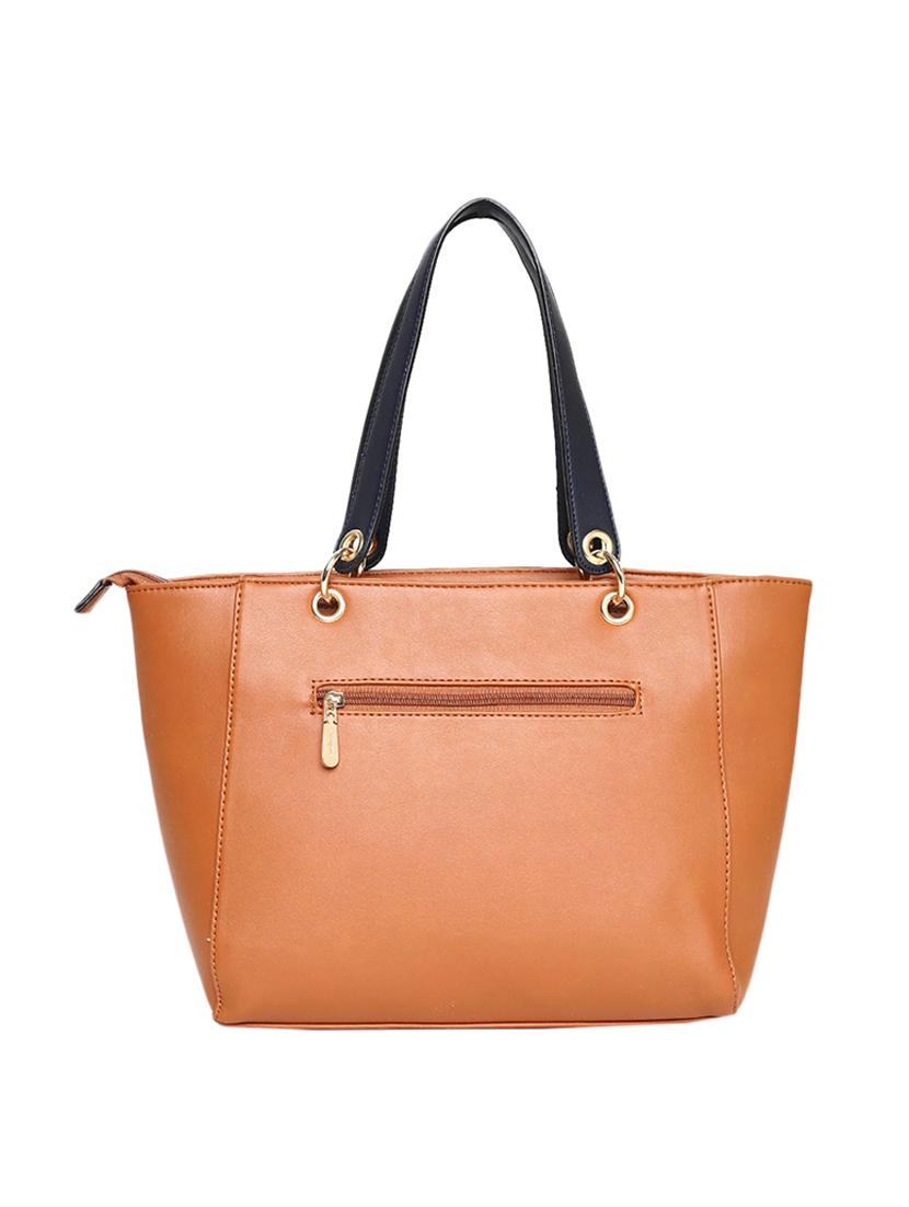 brown leatherette (pu) handbag - 15565139 -  Standard Image - 1
