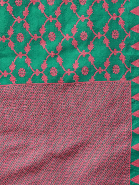 chanderi self-design stitched palazzo suit - 15568073 - Standard Image - 4