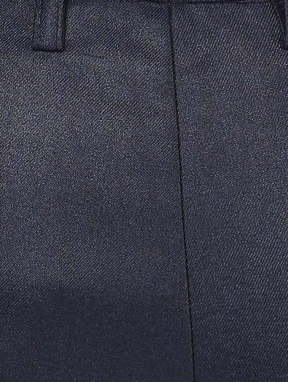 navy blue polyester blend flat front formal trouser - 15569417 - Standard Image - 4