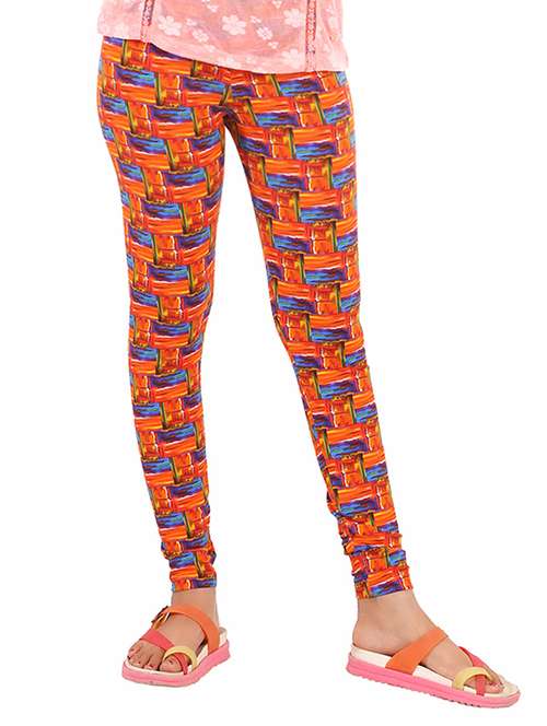 orange printed legging - 15569798 -  Standard Image - 0