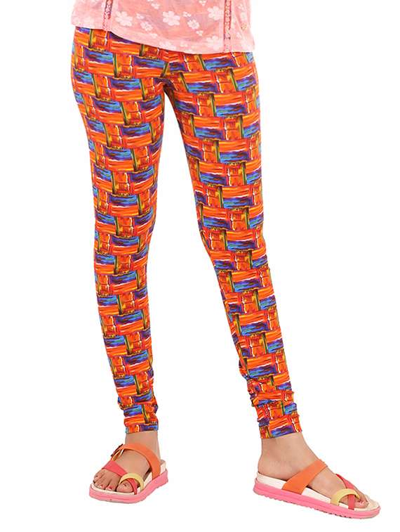 orange printed legging - 15569798 -  Zoom Image - 0