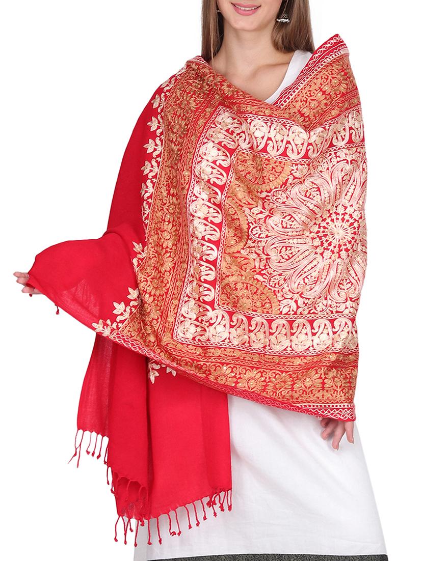 kashmiri embroidery shawl - 15569898 - Standard Image - 1
