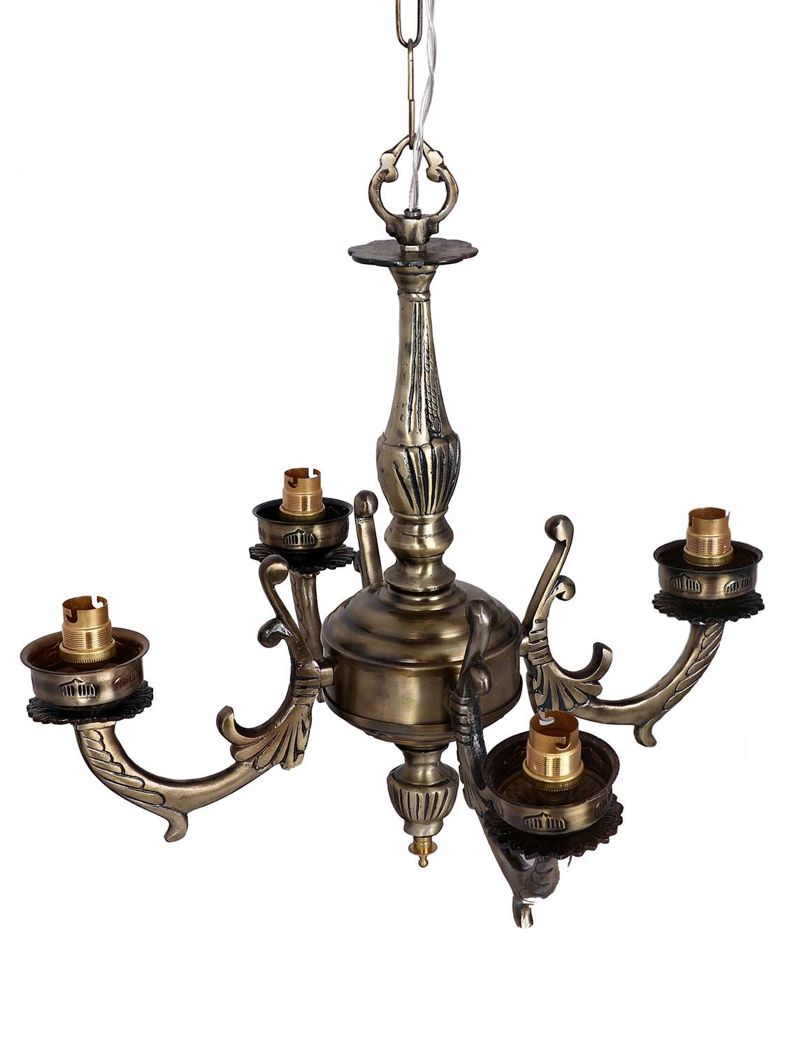 lakshya chandelier decorate with chips & beeds, magical & romantic lighting effect ,4 light ceiling pandent lamp- k27 - 15575059 -  Standard Image - 4